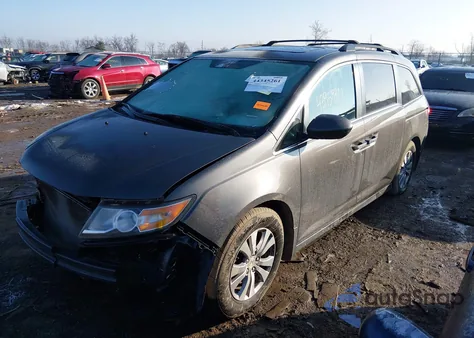 2014 Honda Odyssey Ex-L из США, поврежденный, VIN 5FNRL5H60EB037689